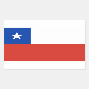 Adesivo Retangular Bandeira patriótica do Chile