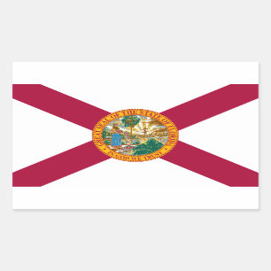 Adesivo Retangular Bandeira patriótica do estado de Florida