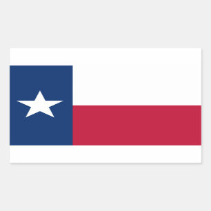 Adesivo Retangular Bandeira patriótica do estado de Texas