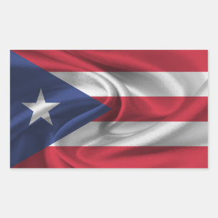 Adesivo Retangular Bandeira Porto Rico