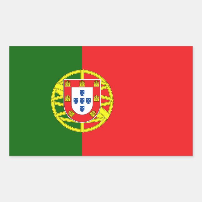 Adesivo Retangular Bandeira Portuguesa (Frente)
