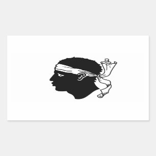 Adesivo Retangular Bandeira QUATRO de Córsega