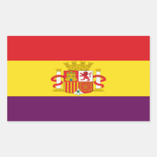 Adesivo Retangular Bandeira republicana espanhola - bandera Repúblic