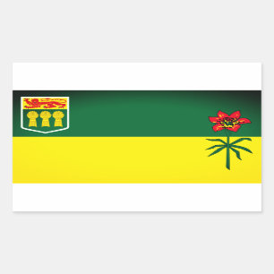 Adesivo Retangular Bandeira Saskatchewan (CANADA)