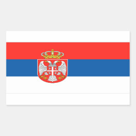 Adesivo Retangular Bandeira Sérvia