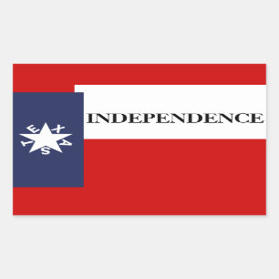 Adesivo Retangular Bandeira solitária da estrela da independência d