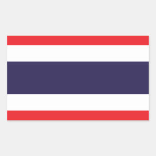 Adesivo Retangular Bandeira Stickers* de Tailândia