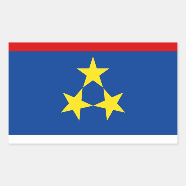 Adesivo Retangular Bandeira Vojvodina (Frente)