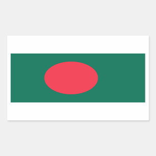 Adesivo Retangular Bangladesh/bandeira bengali