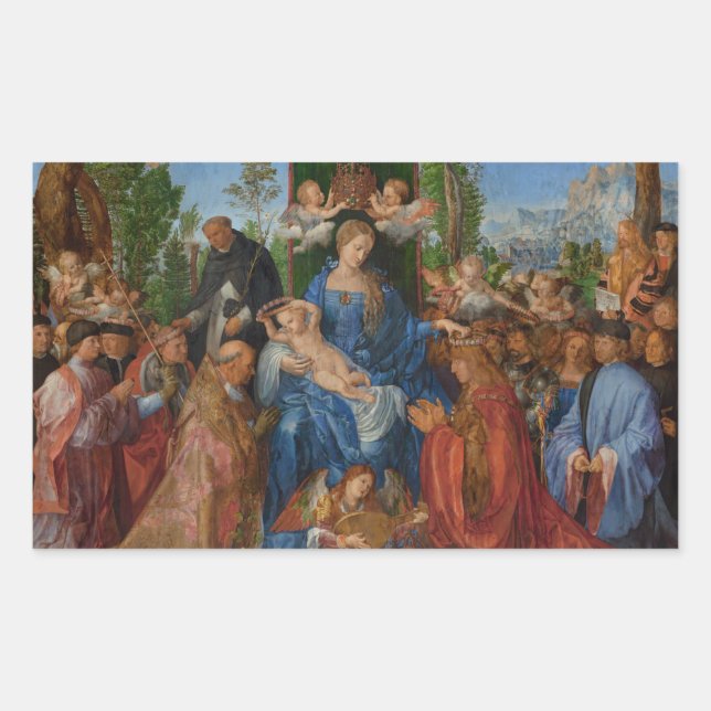 Adesivo Retangular Banquete das Rosa, 1506 (óleo sobre madeira) (Frente)