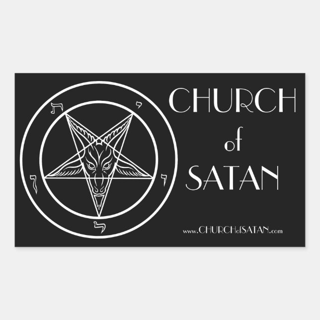 Adesivo Retangular Baphomet CoS Stickers (Frente)
