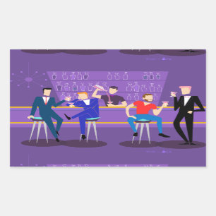 Adesivo Retangular Bar retroGay