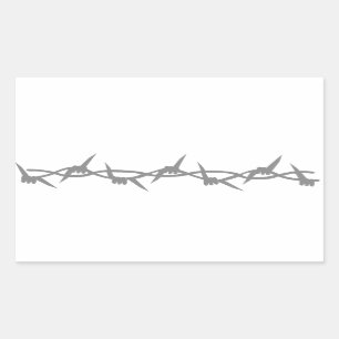 Adesivo Retangular Barbed Wire