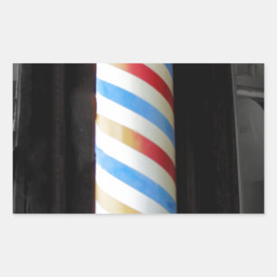 Adesivo Retangular Barber Pole