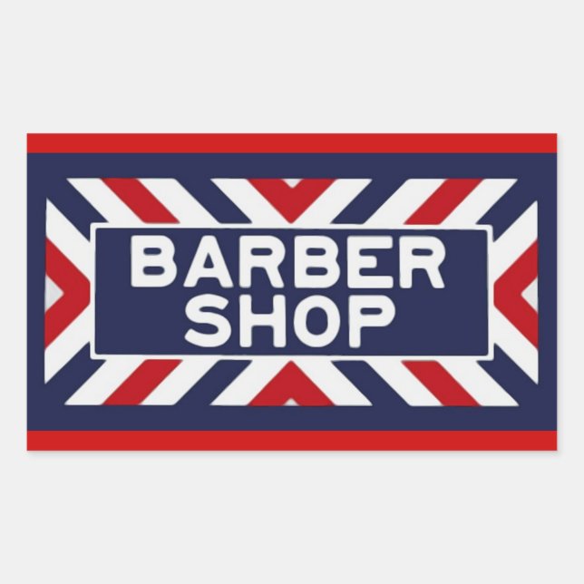 Adesivo Retangular Barbershop (Frente)