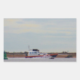 Adesivo Retangular Barco Piloto de Harwich Haven