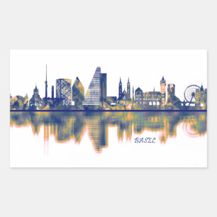 Adesivo Retangular Basel Skyline