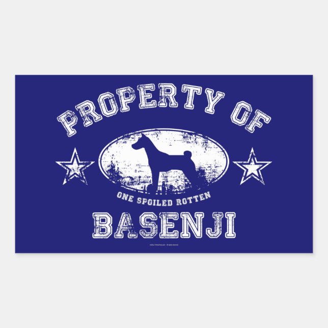 Adesivo Retangular Basenji (Frente)