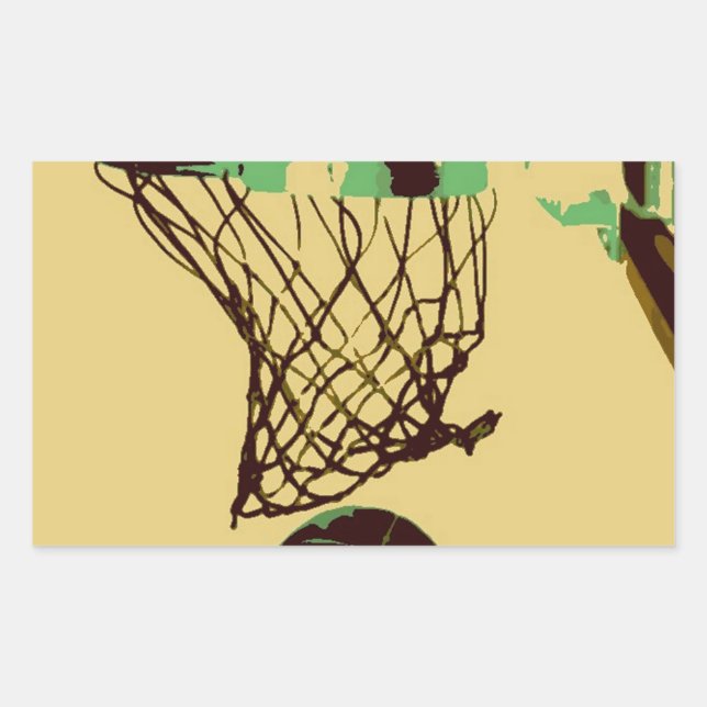 Adesivo Retangular Basquete de pop (Frente)