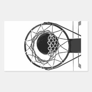 Adesivo Retangular Basquete de pop