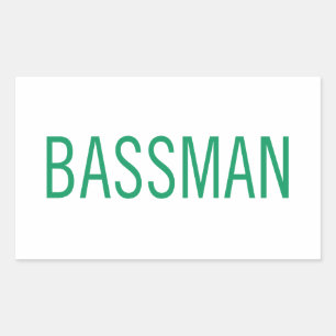 Adesivo Retangular Bass Guitar Bassman