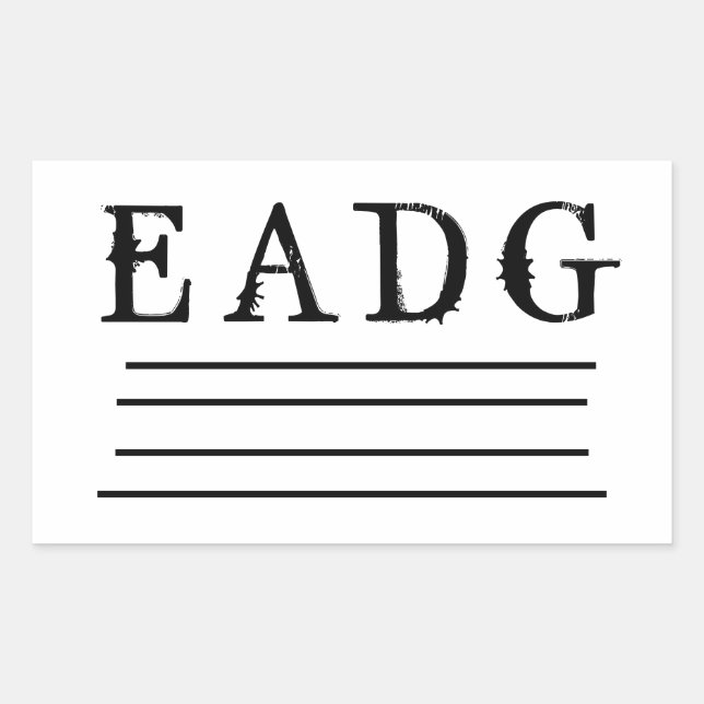 Adesivo Retangular Bass Tuned (Frente)