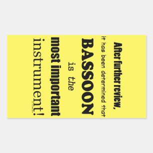 Adesivo Retangular Bassoon O Instrumento Mais Importante Sti Retangul
