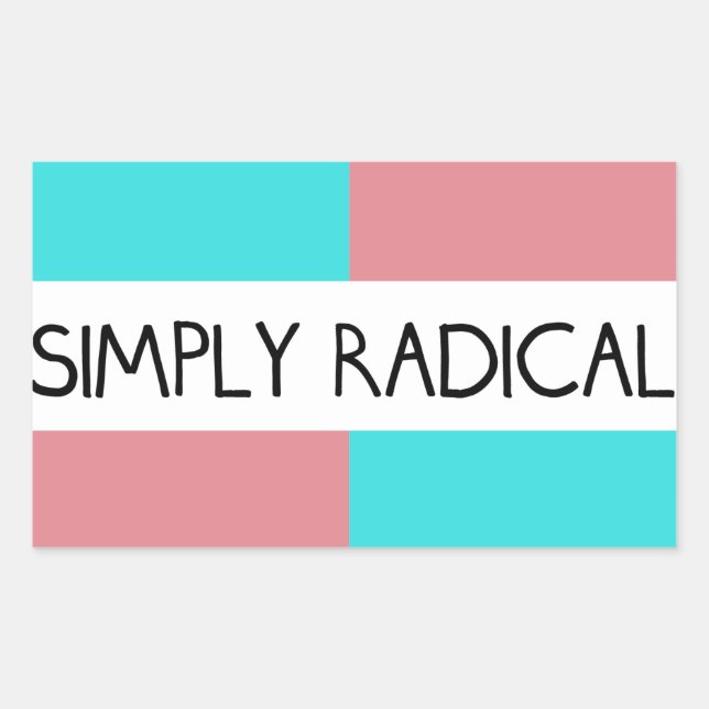 Adesivo Retangular Basta Vinheta de Sinalizador Radical (Frente)