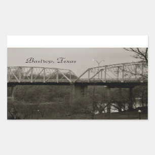 Adesivo Retangular Bastrop, Texas Old Iron Bridge Sticker