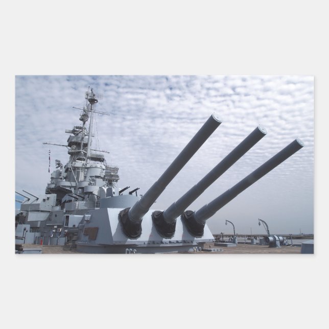 Adesivo Retangular Battleship USS Alabama (Frente)
