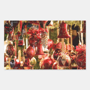 Adesivo Retangular Baubles de Natal em nuremberg