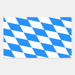 Adesivo Retangular Bavarian Flag - Bayerische Flagge