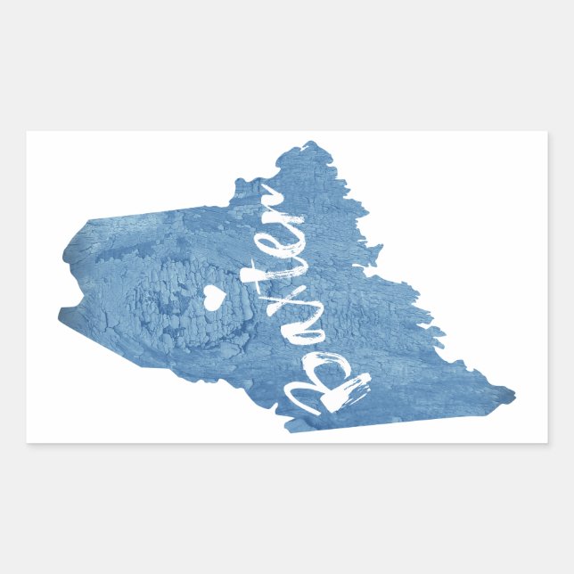 Adesivo Retangular Baxter State Park Maine Wood Grain (Frente)