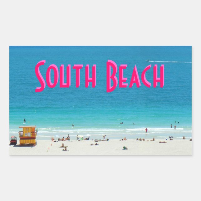 Adesivo Retangular ~Beach~ SUUTH BEACH STICKER (Frente)