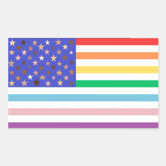 Adesivo Retangular Beautiful USA Flag Rectangular Sticker