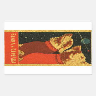 Adesivo Retangular Belka e Strelka