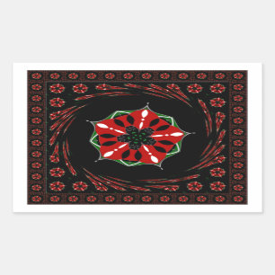 Adesivo Retangular Belo Design Azul, Cor-de-Rosa, de de Amor