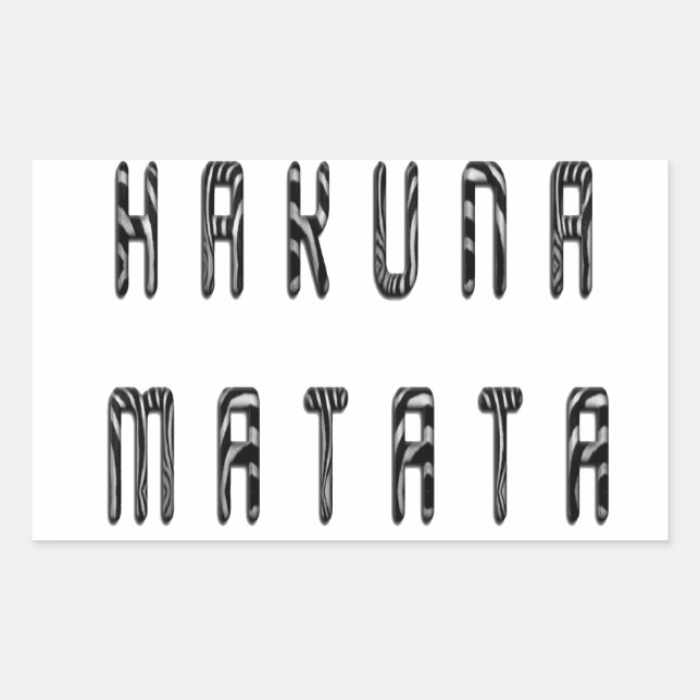 Adesivo Retangular Belo Design de Impressão de Zebra (Frente)