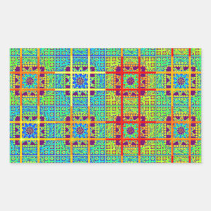 Adesivo Retangular Belo e adorável vetor Impressão étnico maia design