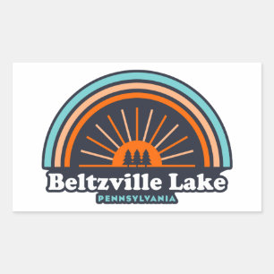 Adesivo Retangular Beltzville Lago Pensilvânia Rainbow