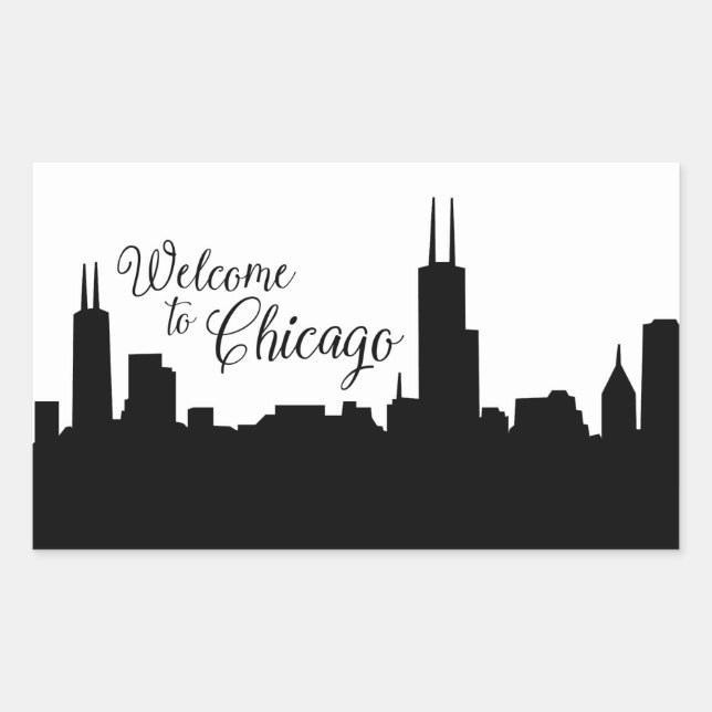 Adesivo Retangular Bem-vindo ao Chicago Sticker grande (Frente)