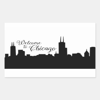 Adesivo Retangular Bem-vindo ao Chicago Sticker grande