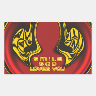 Adesivo Retangular Bênção de Acima: Saudação Espiritual do Amor de De