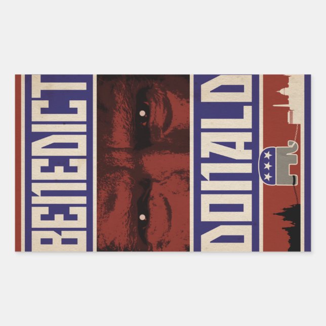 Adesivo Retangular Benedict Donald Stickers (Conjunto de 4) (Frente)