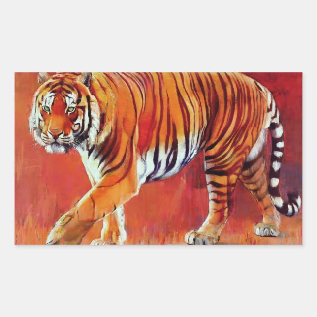 Adesivo Retangular Bengal Tiger (Frente)