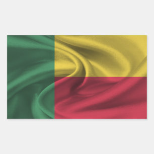 Adesivo Retangular Benin Flag