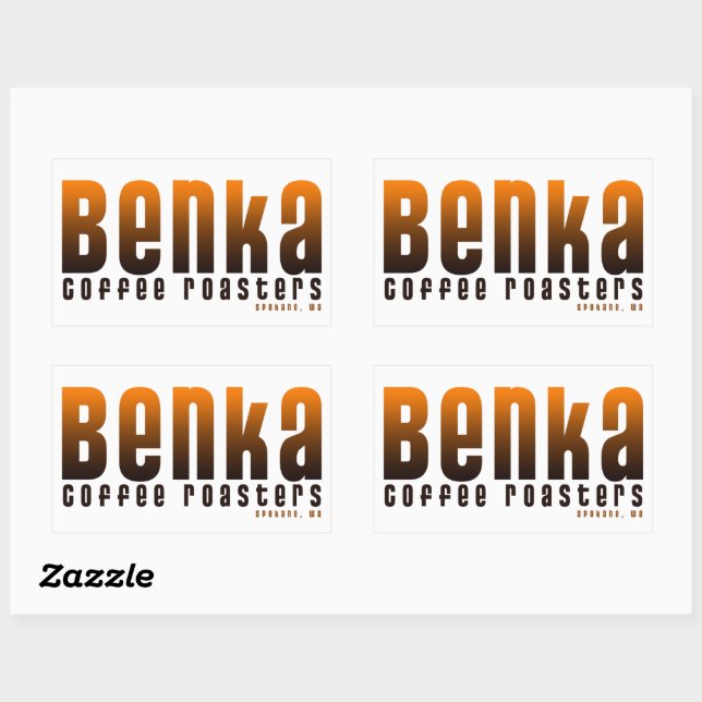 Adesivo Retangular Benka Coffee Roasters Sticker 5x3 (Folha)