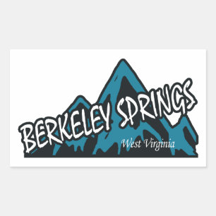 Adesivo Retangular Berkeley Springs Montanhas da Virgínia Ocidental