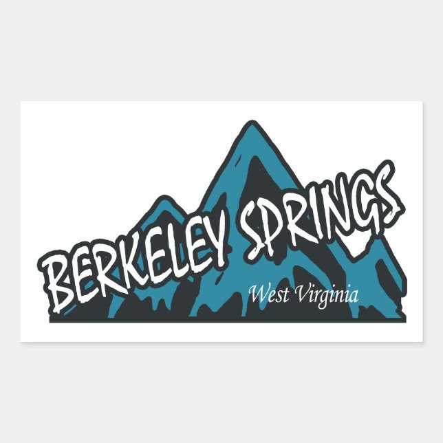Adesivo Retangular Berkeley Springs Montanhas da Virgínia Ocidental (Frente)
