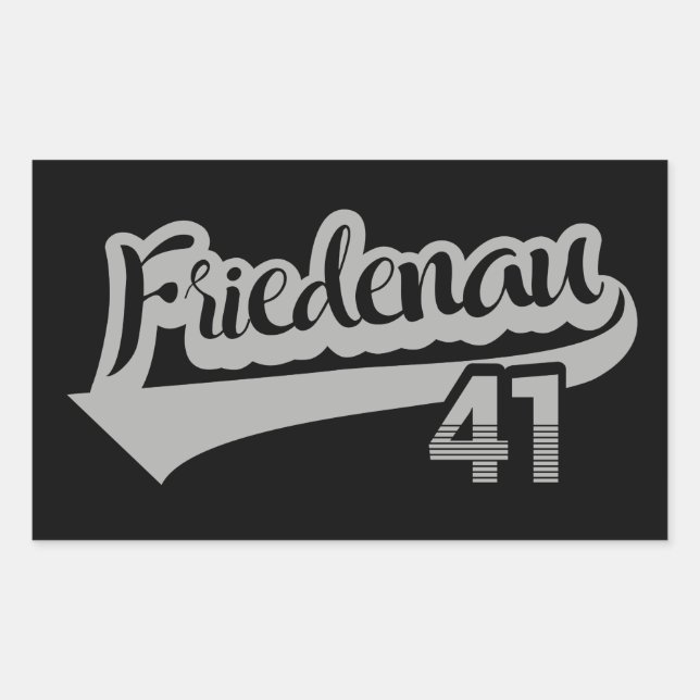 Adesivo Retangular Berlin Friedenau 41 Classic City Number (Frente)
